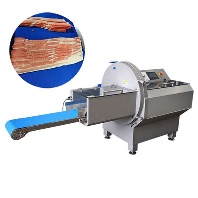 Machine horizontale de découpe de viande JY-25K et machine de contrôle des portions pour couper du bacon de bœuf congelé pour le transformateur de viande