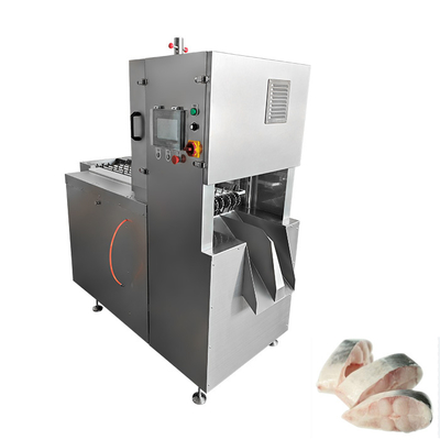 8PCS Blade Automatic Meat Band Saw Cutter et machine de coupe de poisson congelé avec panneau de commande tactile