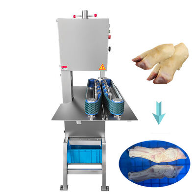Frozen Beef Trotters/Feet Splitter Saw Cutting Machine With Conveyor Belt Cut Into Half