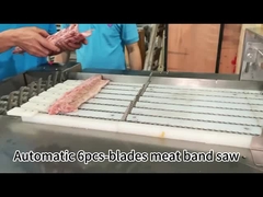 Scie à ruban à viande multifonctionnelle pour couper les filets de porc avec os avec 6 lames