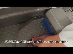 Trancheuse à viande horizontale JY-36K avec tapis roulant de sortie pour trancher le bœuf et le porc congelés